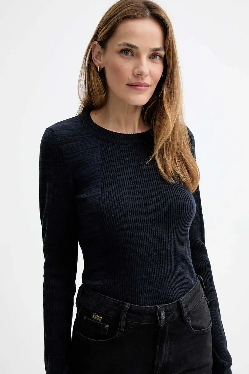 maglione 0 donna colore blu navy D27170.C259 miniatura 4