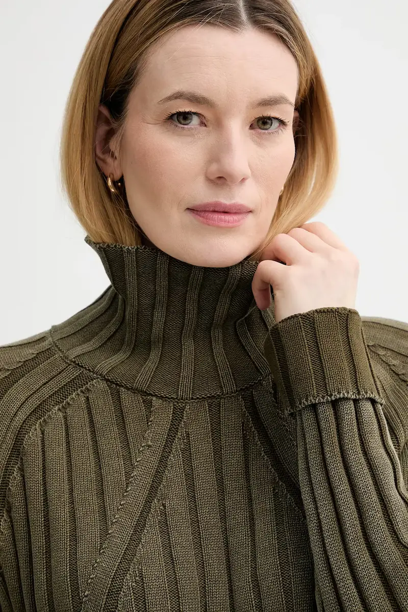 maglione in cotone 0 Boxy base Verde miniatura 4