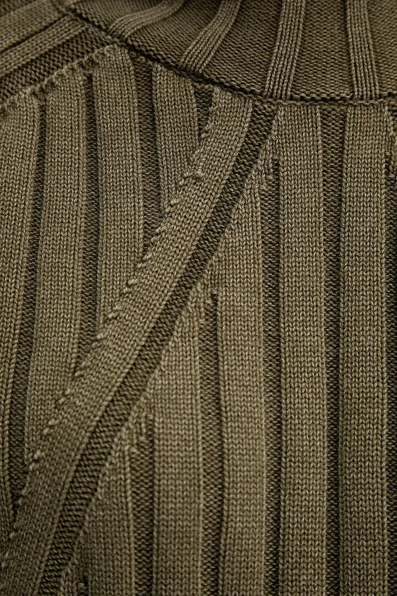 maglione in cotone 0 Boxy base Verde miniatura 5