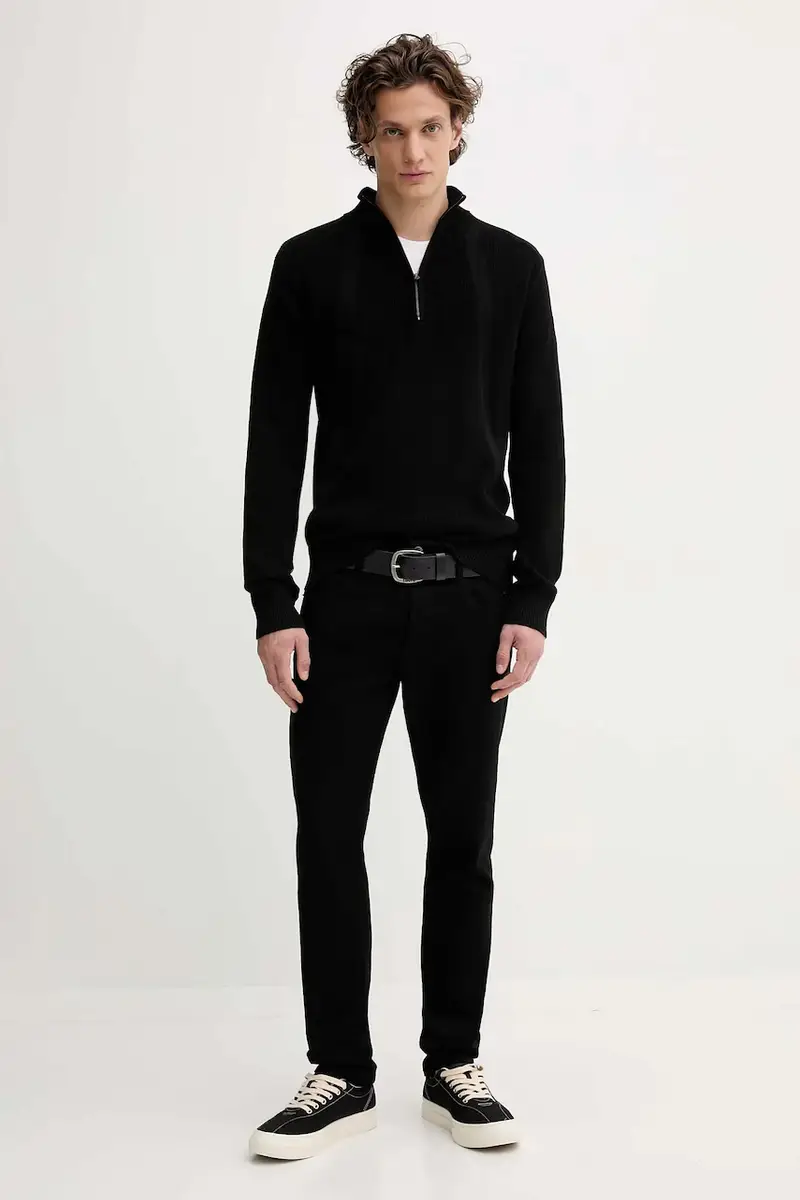 maglione in cotone uomo colore nero D26726.C868 miniatura 2