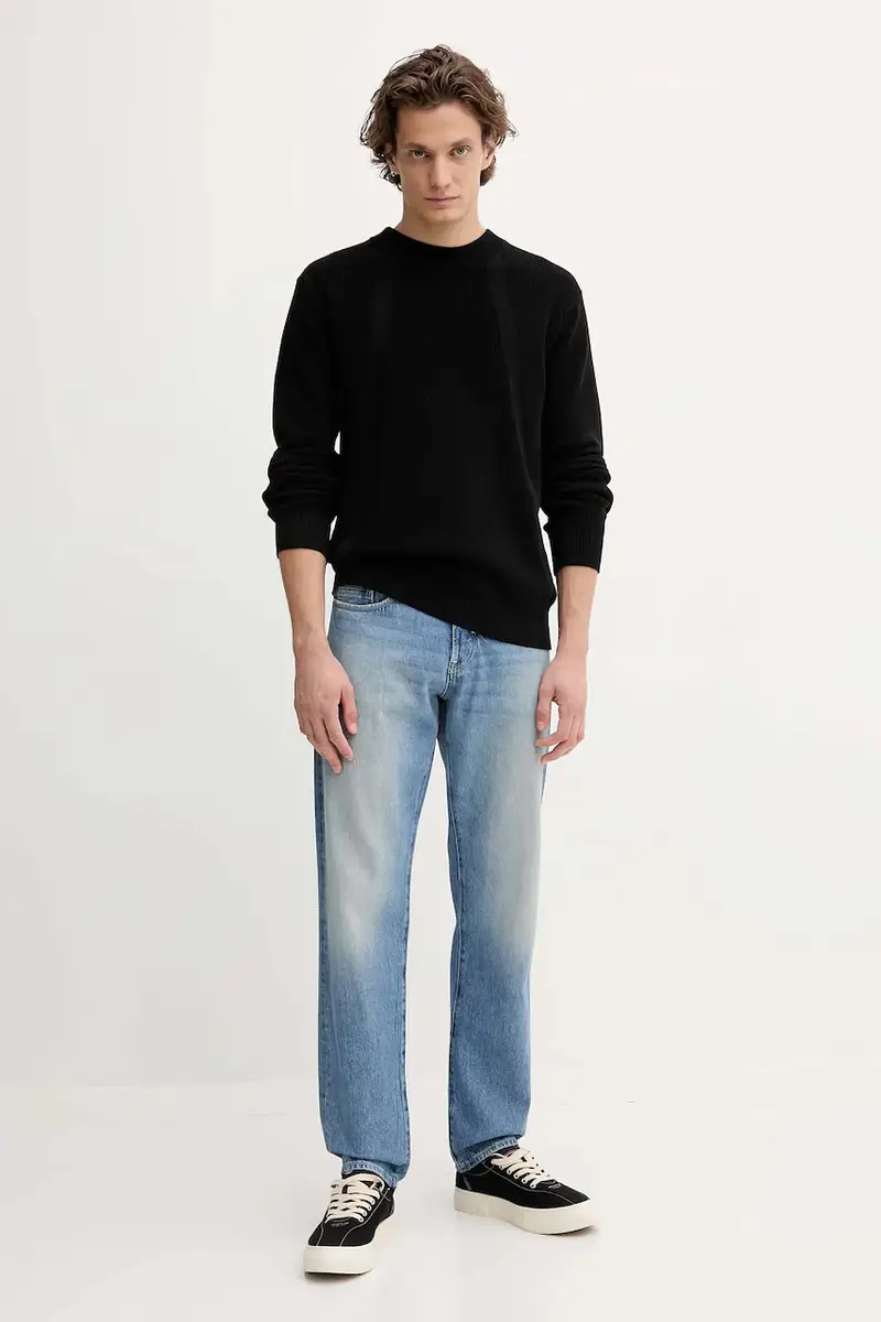 maglione in cotone uomo colore nero D26781.C868 miniatura 2