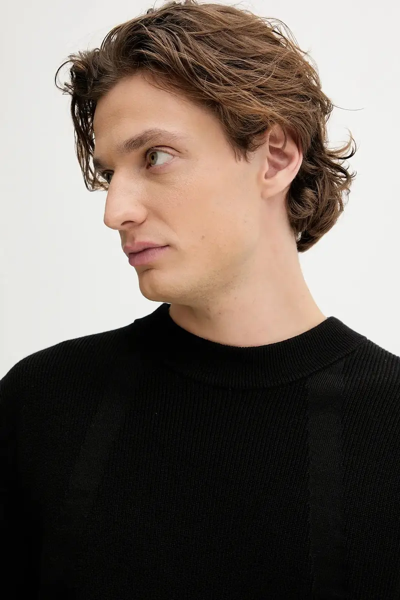 maglione in cotone uomo colore nero D26781.C868 miniatura 4