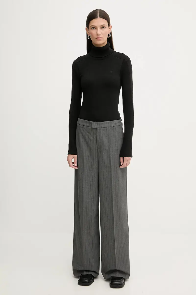 maglione in lana 0 Boxy base Nero miniatura 2