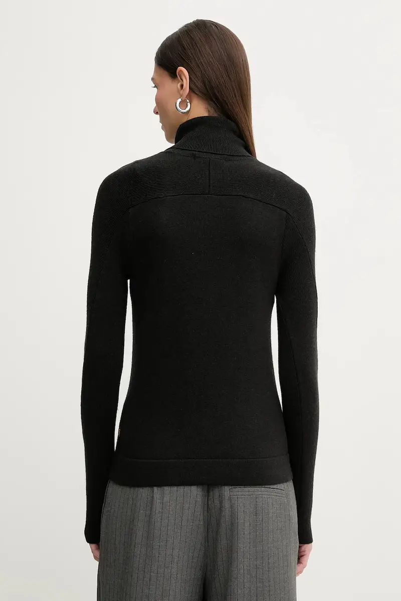 maglione in lana 0 Boxy base Nero miniatura 3