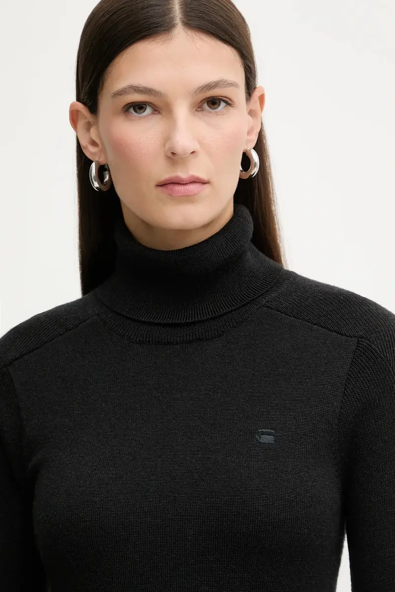 maglione in lana 0 Boxy base Nero miniatura 4