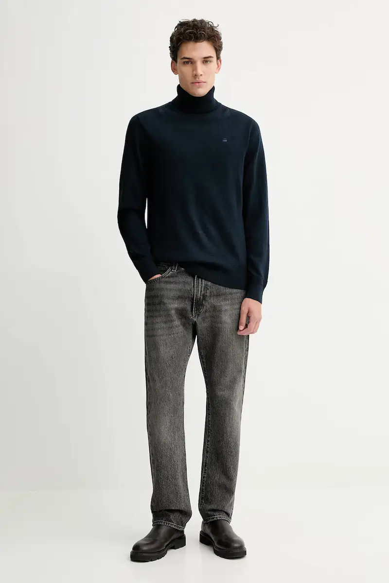 maglione in lana 0 Rovic zip 3d regular tapered denim Blu navy miniatura 2