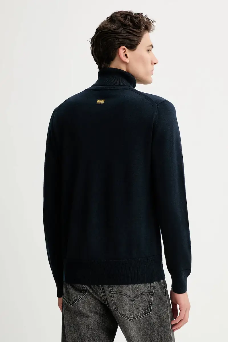 maglione in lana 0 Rovic zip 3d regular tapered denim Blu navy miniatura 3