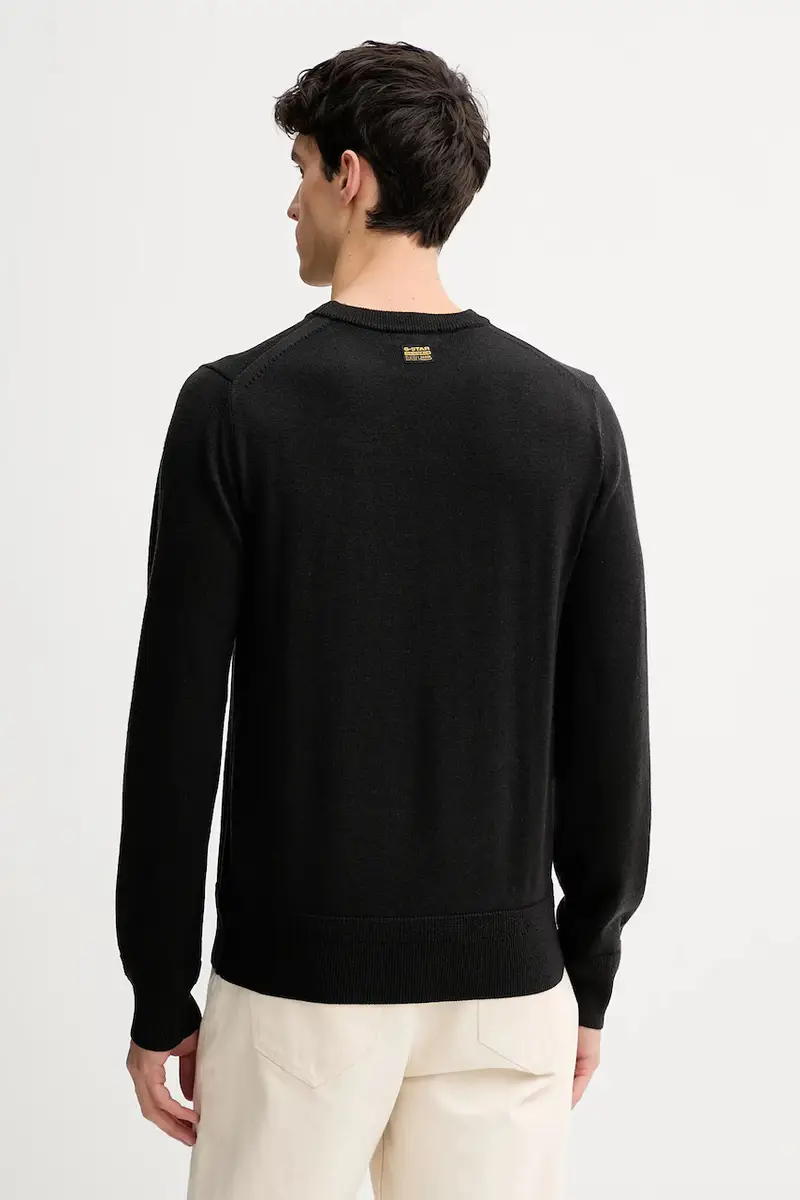 maglione in lana 0 Rovic zip 3d regular tapered denim Nero miniatura 3