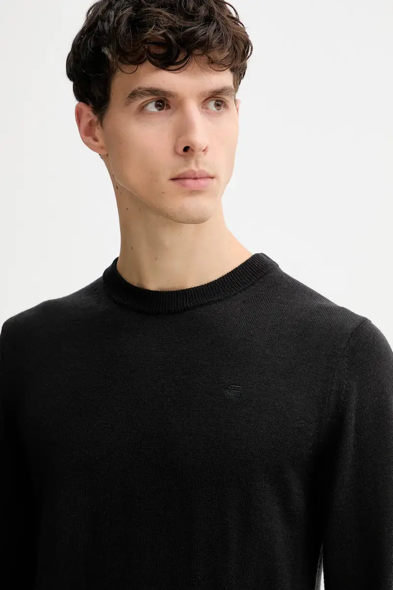 maglione in lana 0 Rovic zip 3d regular tapered denim Nero miniatura 4