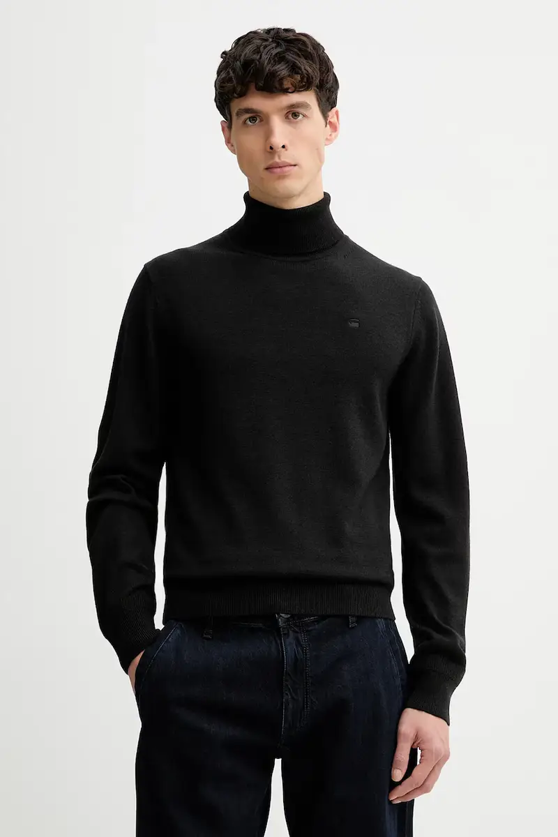 maglione in lana 0 Rovic zip 3d regular tapered denim Nero