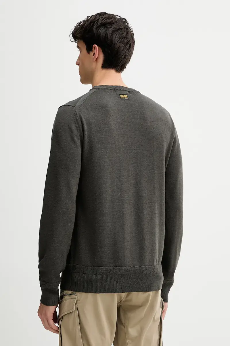 maglione in lana 0 Rovic zip 3d regular tapered denim Verde miniatura 3