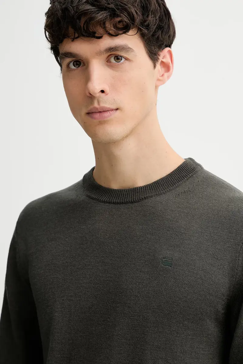 maglione in lana 0 Rovic zip 3d regular tapered denim Verde miniatura 4