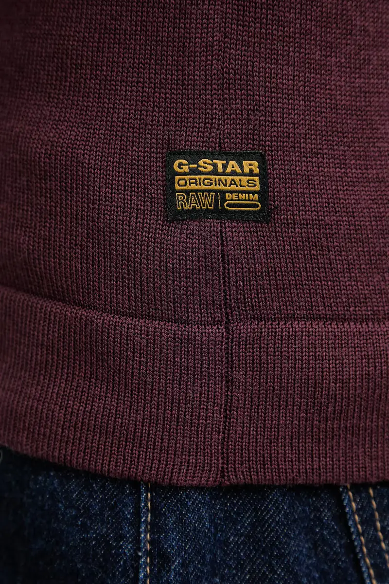 maglione in lana 0 Washed loose turtle Granata miniatura 5