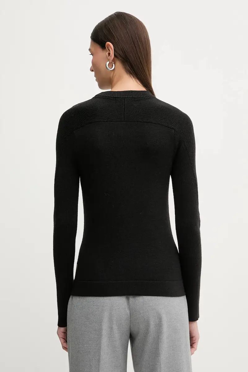 maglione in lana 0 Washed pocket Nero miniatura 3