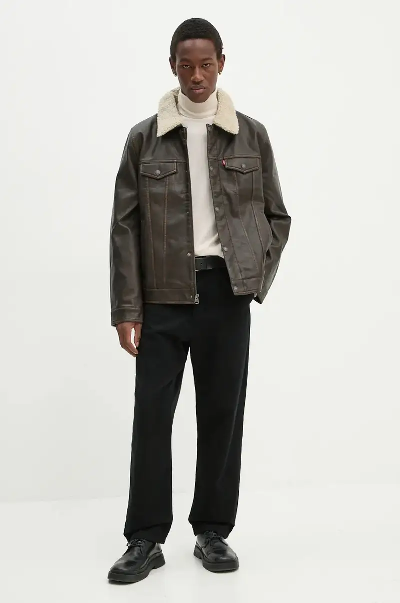 maglione in lana uomo colore beige D25177-D847 miniatura 2