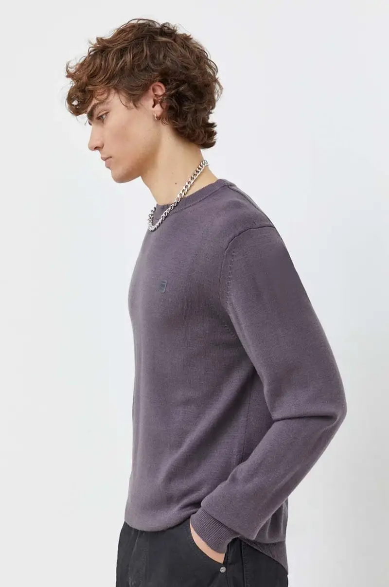 maglione in lana uomo Violetto