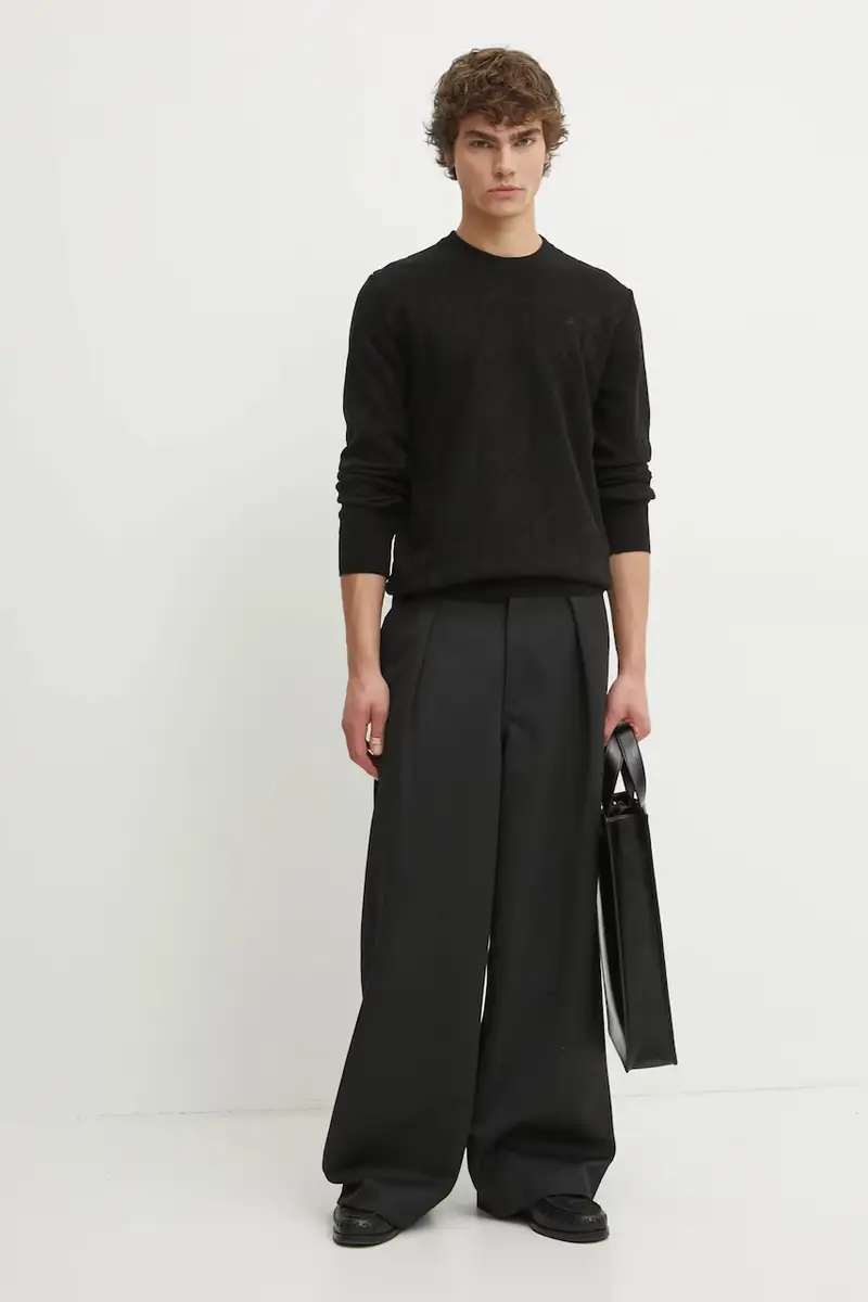 maglione uomo colore nero D25108-C259 miniatura 2