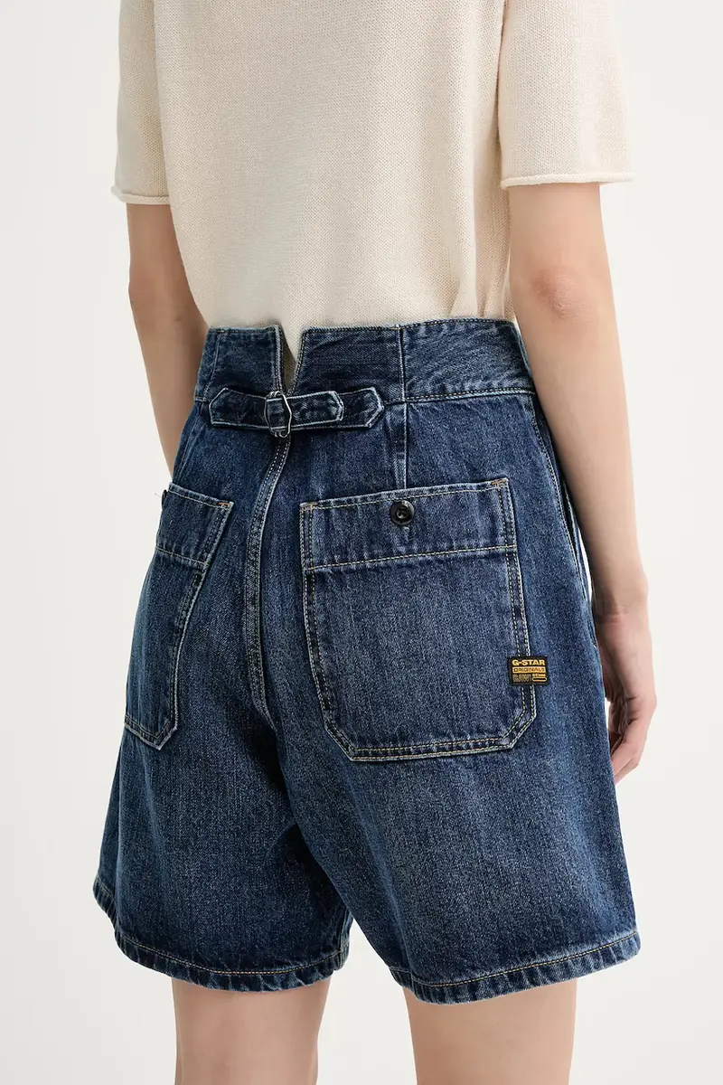 pantaloncini di jeans colore blu navy D25985-D788 miniatura 3