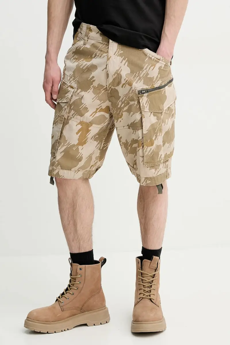 pantaloncini in cotone uomo colore beige D08566-D955