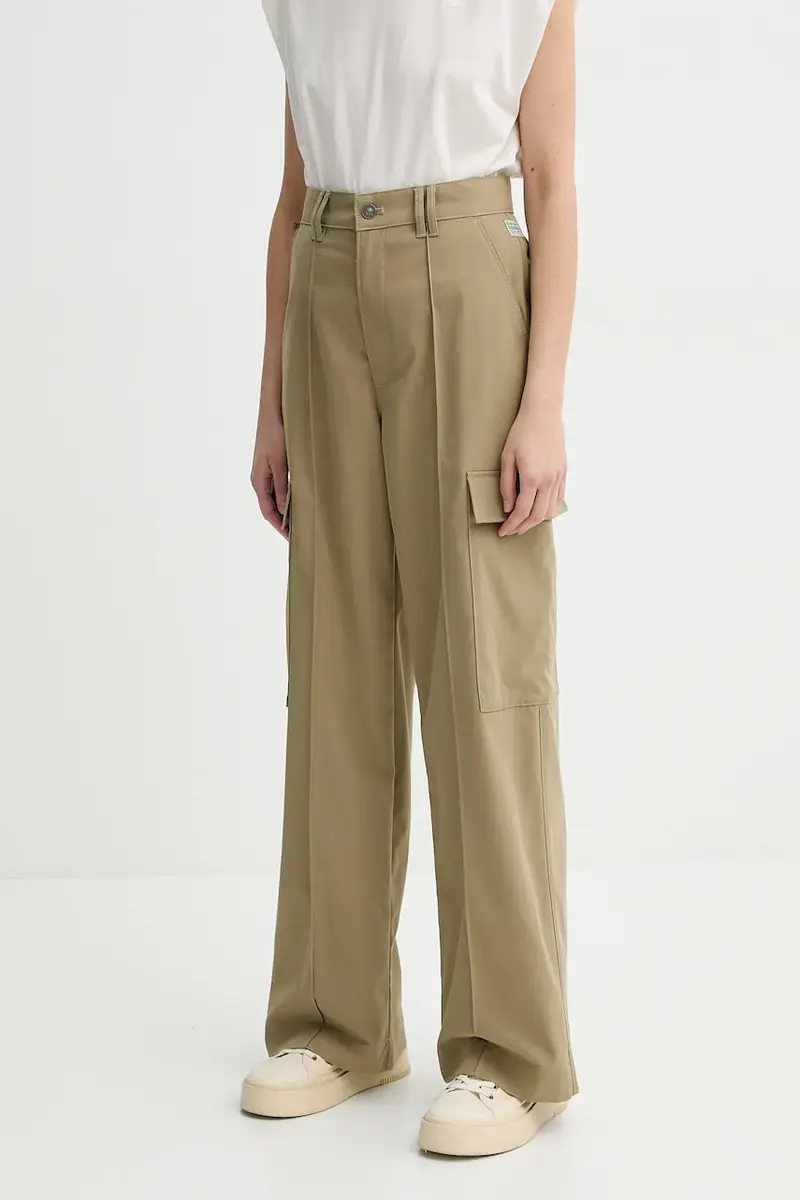 pantaloni donna colore verde D26036-D909