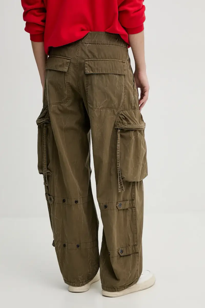 pantaloni donna colore verde D26433-D385 miniatura 3