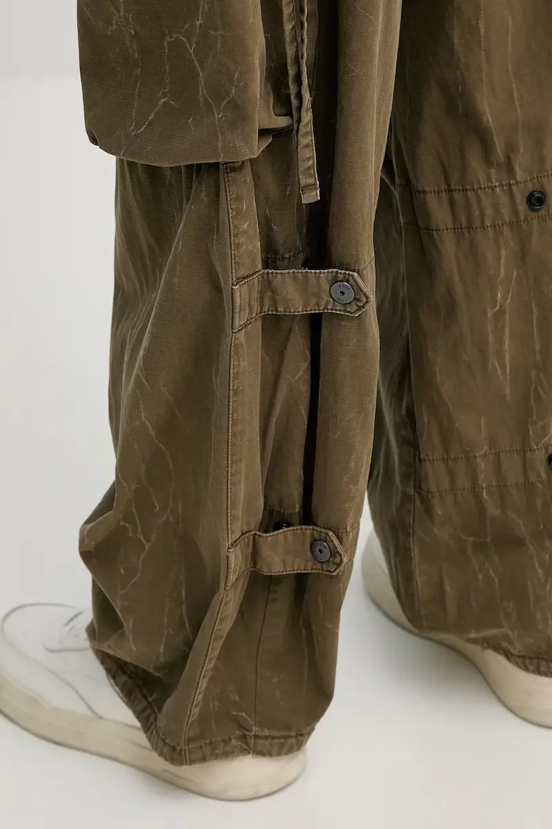 pantaloni donna colore verde D26433-D385 miniatura 4