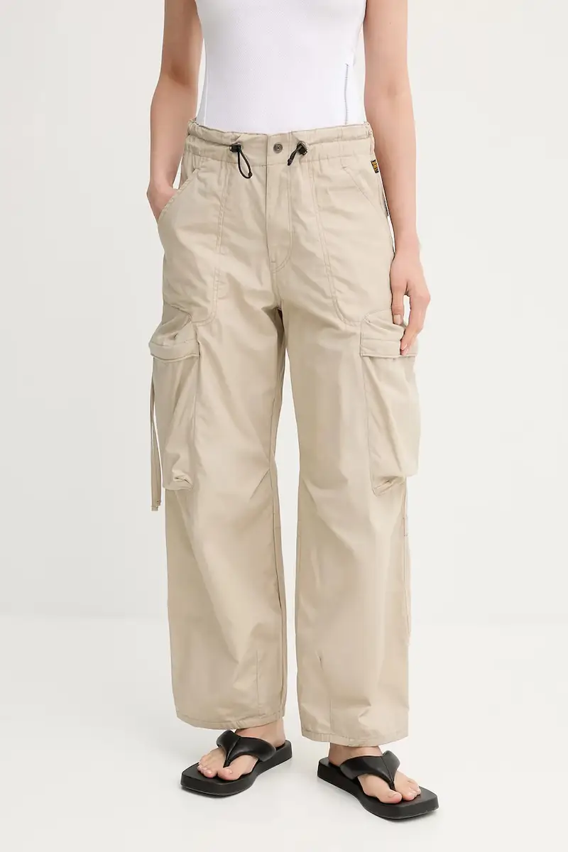 pantaloni in cotone colore beige D26433-C973