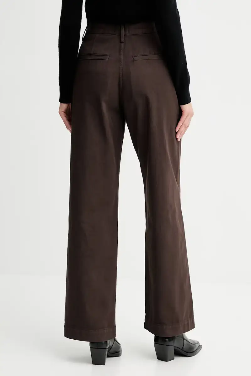 pantaloni in cotone donna colore marrone D26432.E078 miniatura 3