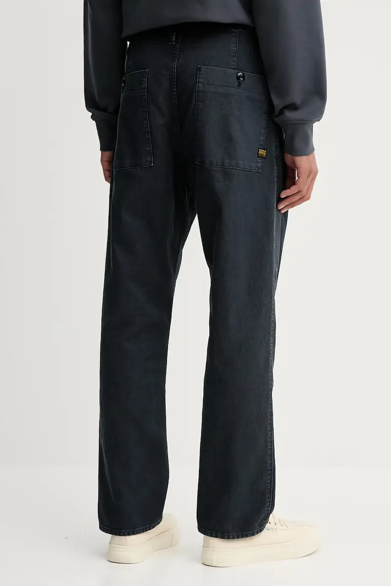 pantaloni in cotone uomo colore blu navy D26126.D752 miniatura 3