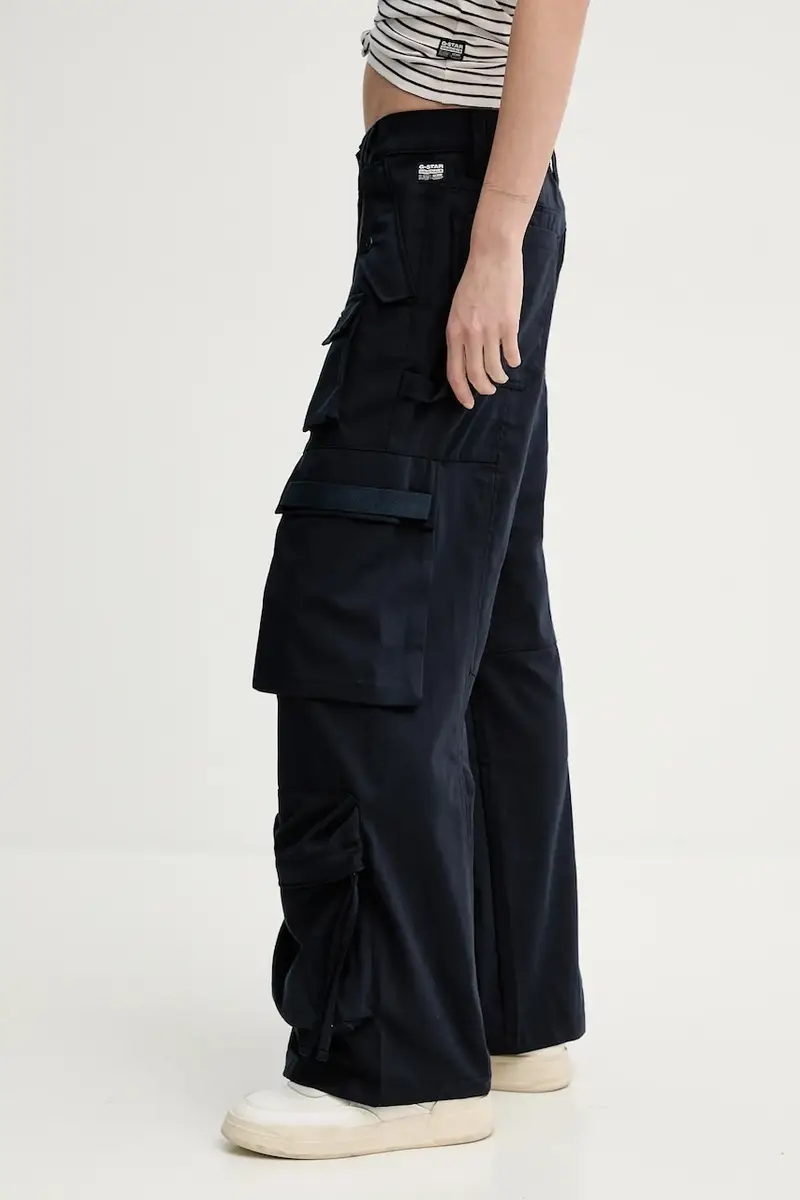 pantaloni in misto lana donna colore blu navy D26034-D401