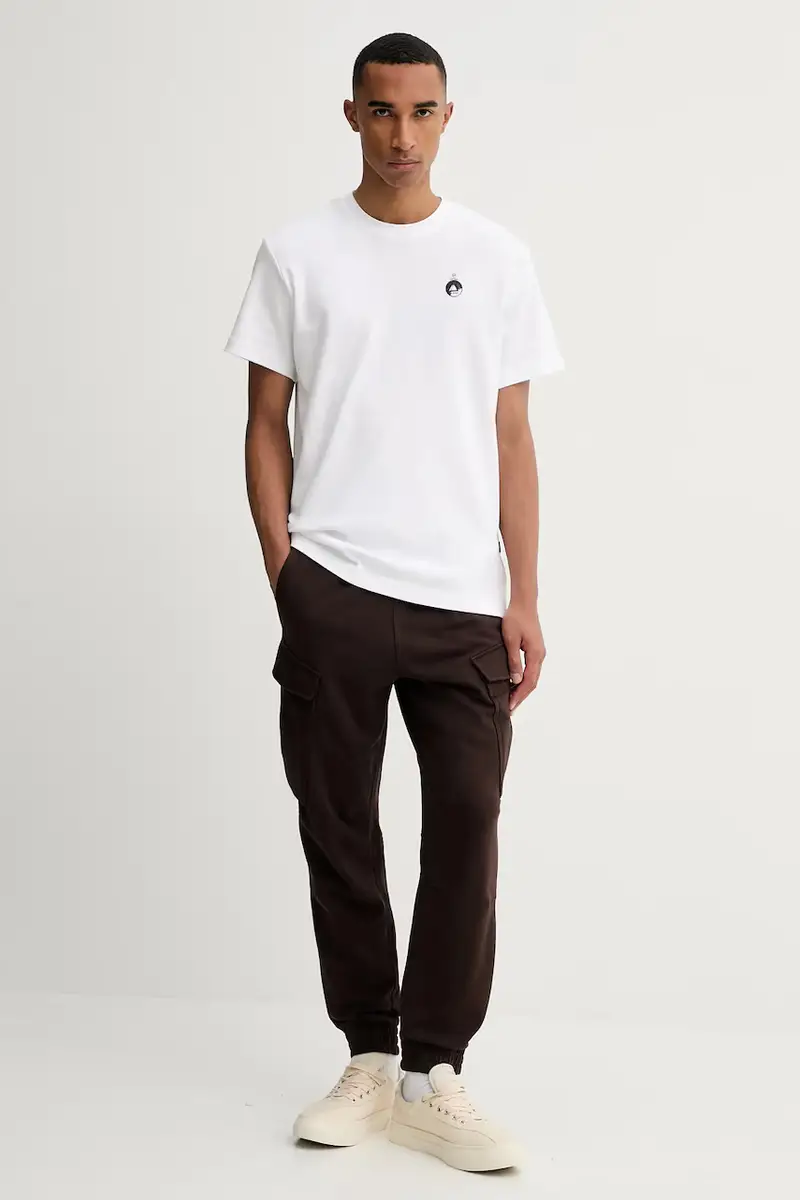 pantaloni tuta di cotone 0 uomo colore marrone D27154.E209 miniatura 2