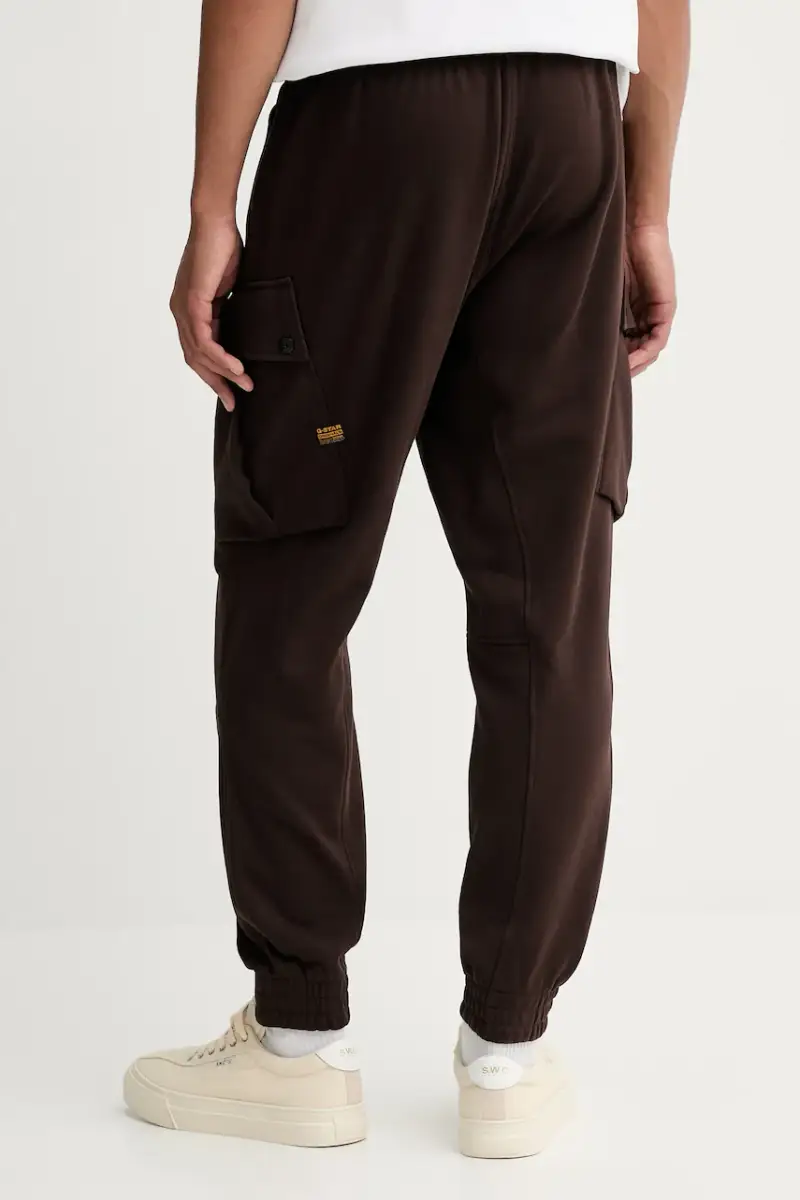 pantaloni tuta di cotone 0 uomo colore marrone D27154.E209 miniatura 3