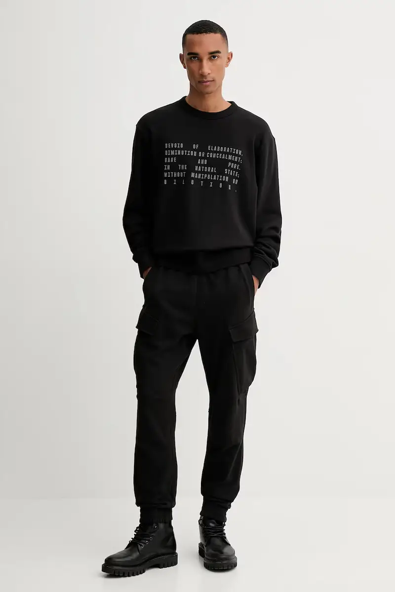 pantaloni tuta di cotone 0 uomo colore nero D27154.E209 miniatura 2