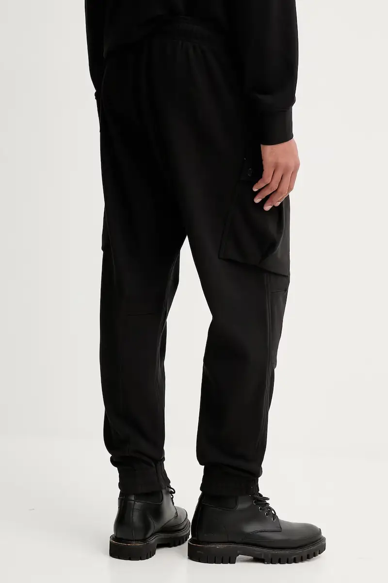 pantaloni tuta di cotone 0 uomo colore nero D27154.E209 miniatura 3