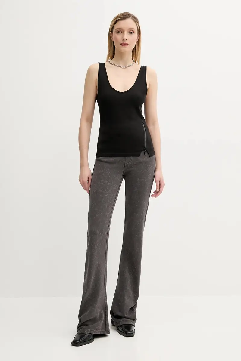 pantaloni tuta di cotone donna colore grigio D26106-D249 miniatura 2