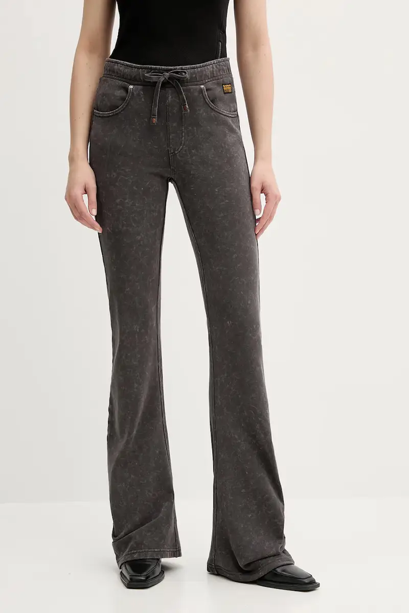 pantaloni tuta di cotone donna colore grigio D26106-D249