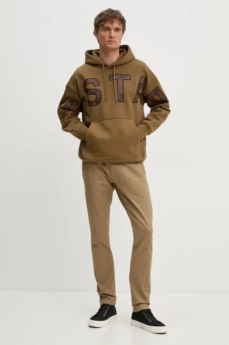 pantaloni uomo colore beige D25179-C105 miniatura 2