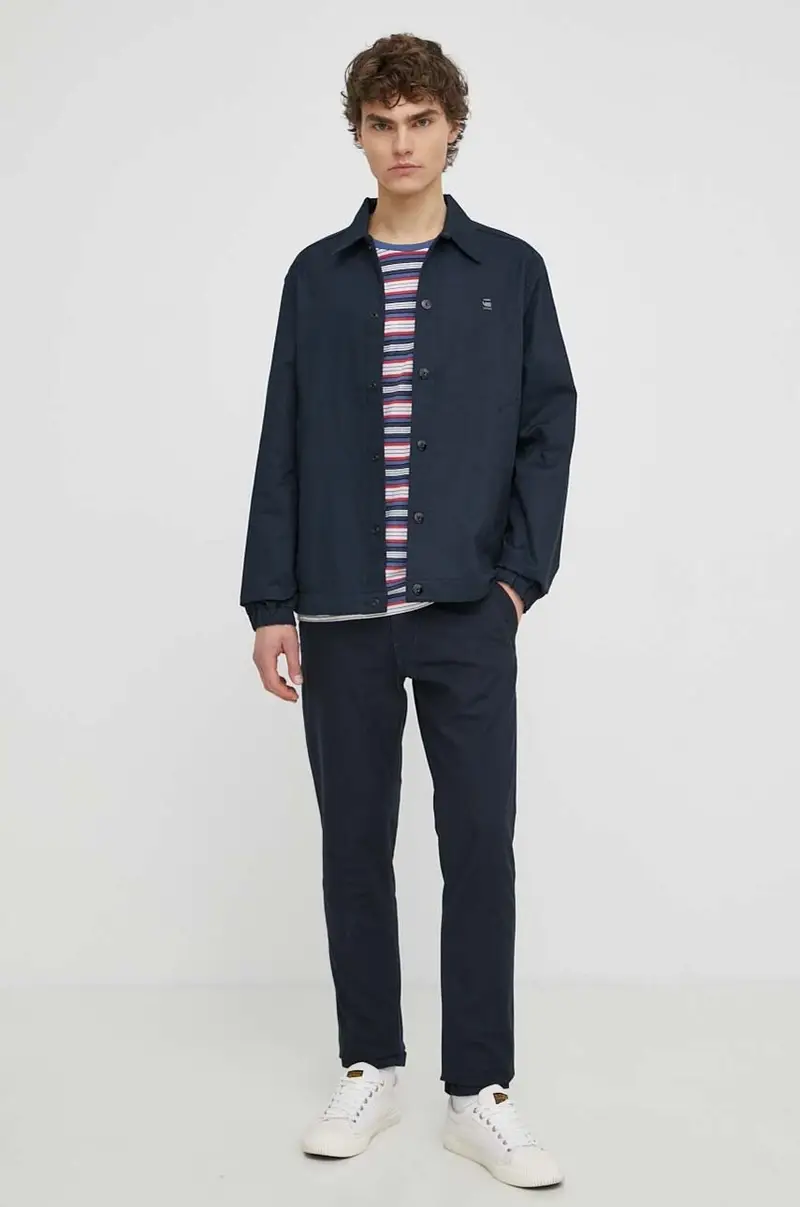 pantaloni uomo colore blu navy miniatura 2