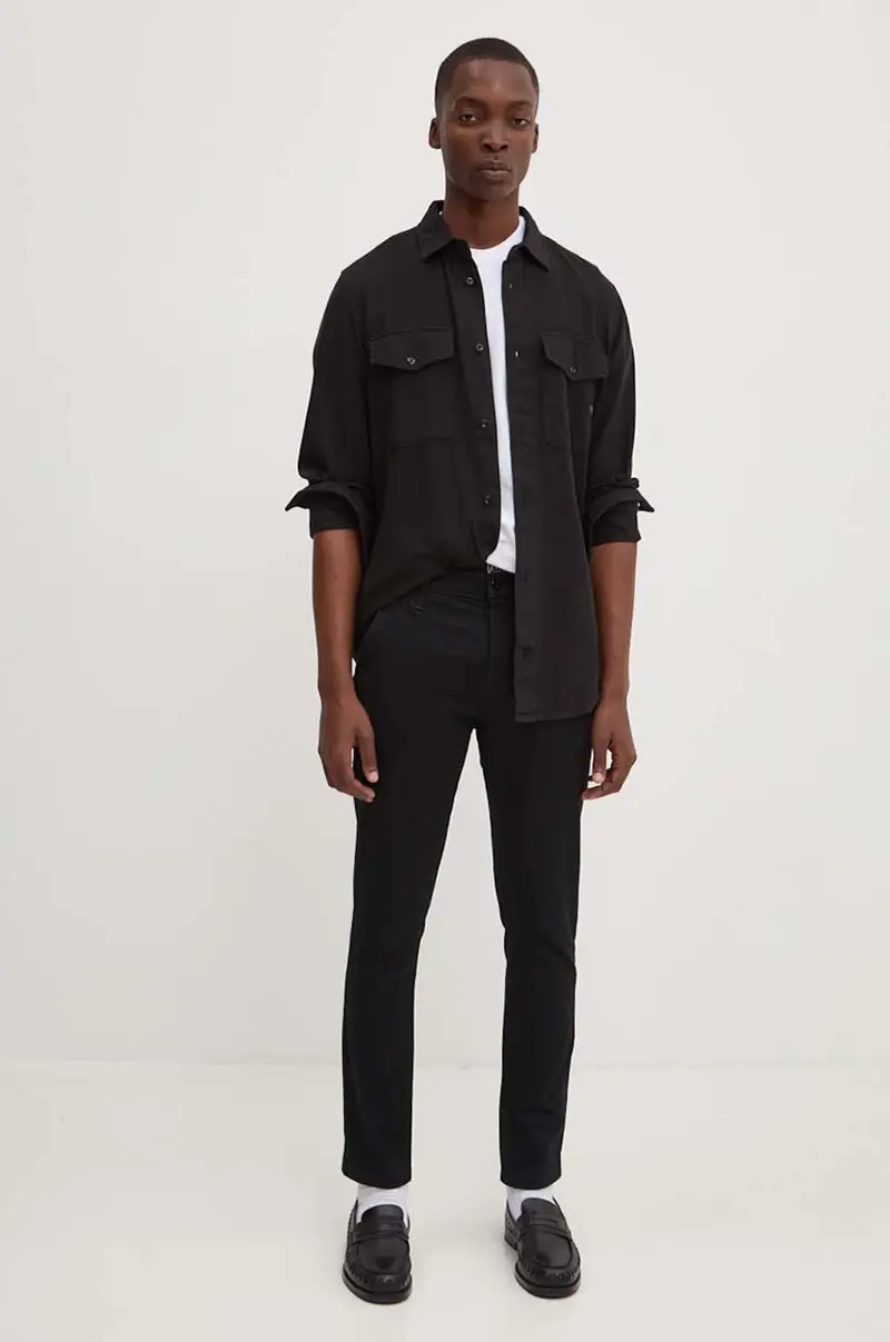 pantaloni uomo colore nero D25179-C105 miniatura 2