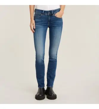 per donna D07145-8968-6028 Jeans dritti blu Midge (29/28), Casual, Cotone, Denim