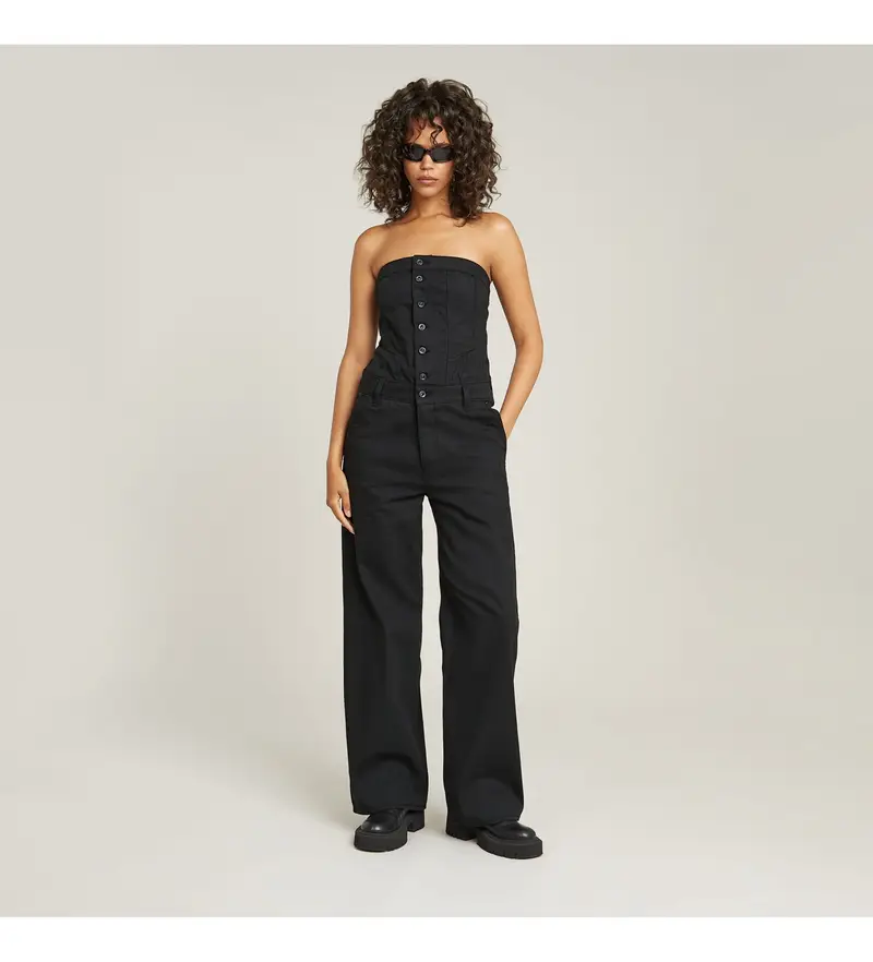 per donna D13805-D189-001 Abito blu da 30 anni aprile (XXS), Casual, Cotone, Denim, Senza maniche / cinghie