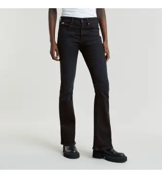per donna D21290-A634-G730 Jeans 3301 Flare nero (28/30), Casual, Denim, Sostenibile, Cotone Riciclato