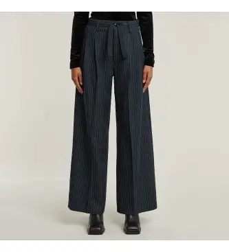 per donna D22883-D721-G789 Pantaloni paperbag blu scuro (29), Casual, Polister riciclato, Sostenibile, Navy