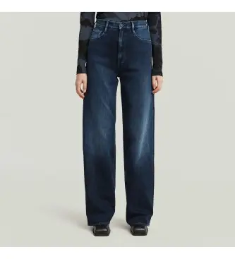 per donna D23591-D930-H456 Jeans larghi alti Deck 2 0 blu (25/32), Casual, Denim, Sostenibile, Cotone Riciclato