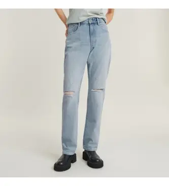 per donna D23959-D499-G365 Jeans blu dritti alti Viktoria (25/32), Casual, Cotone, Denim