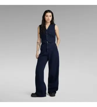 per donna D24207-C456-082 Gilet di jeans blu (XS), Casual, Cotone, Denim