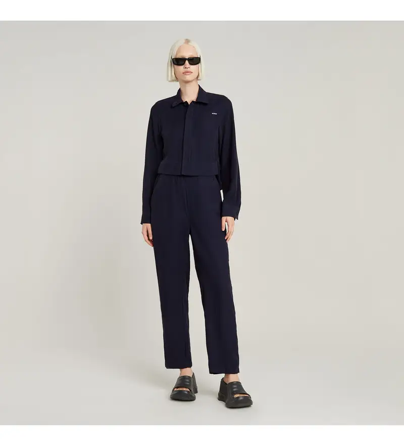 per donna D24265-D522-3873 Tuta militare modulare della Marina (S), Casual, Viscosa, Manica lunga, Navy