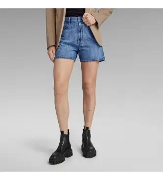 per donna D24382-D536-G326 Pantaloncini blu con bordi alti e puliti (26), Casual, Cotone, Denim, Sostenibile