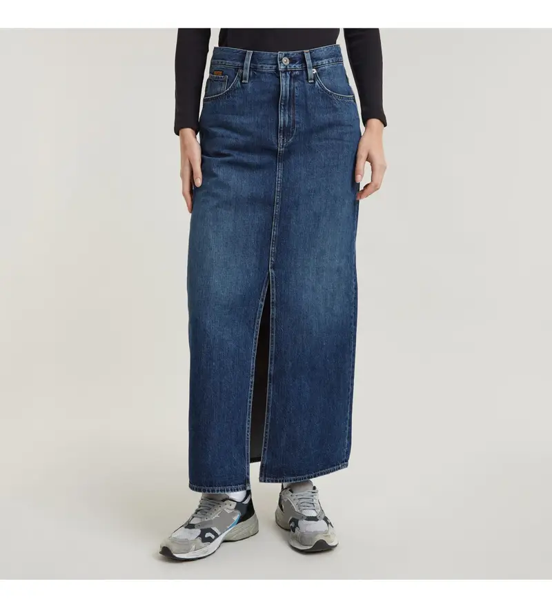 per donna D24385-D536-G804 Viktoria Gonna lunga blu (23), Casual, Cotone, Denim