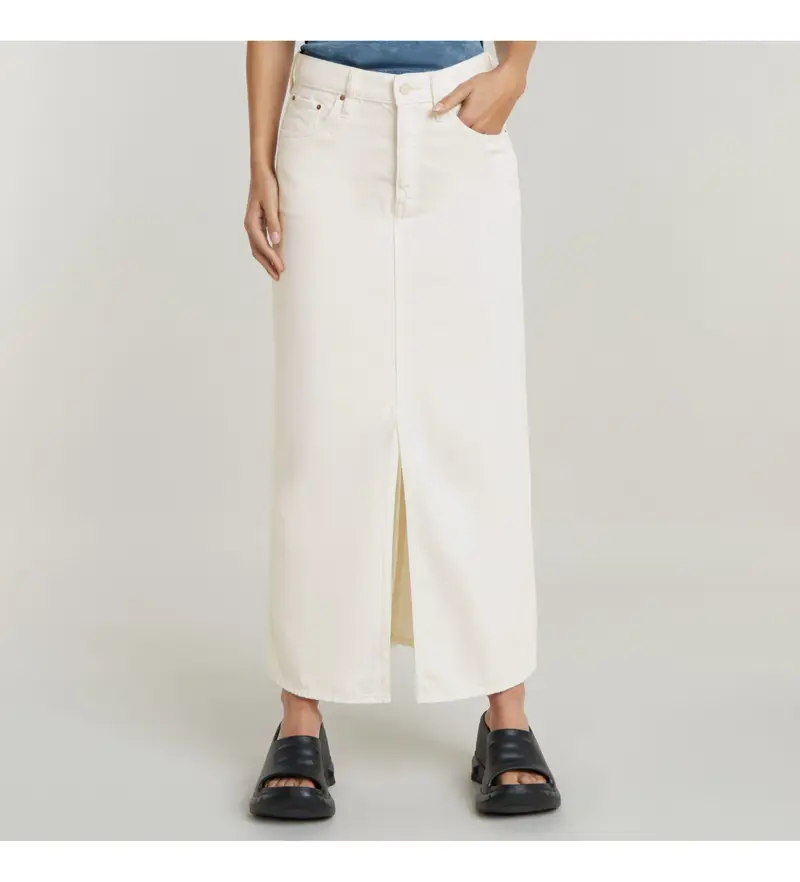 per donna D24385-D551-G377 Gonna Viktoria bianco sporco (24), Casual, Cotone